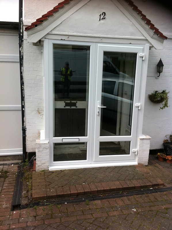 uPVC French doors fitted as front entrance in Sutton